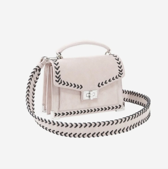 NWT! The Kooples, Small Emily Bag in Pink Suede, MSRP $445 - Picture 3 of 14